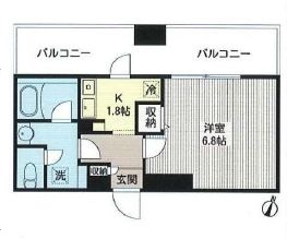 ルボラパン行人坂 406 間取り図