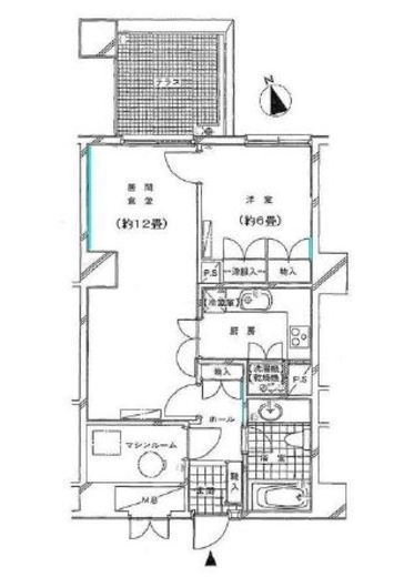 ペアシティルネッサンス 13階 間取り図