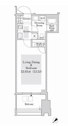 ラ・トゥール新宿ガーデン 2518 間取り図