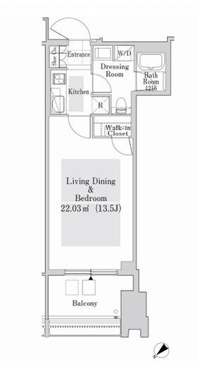 ラ・トゥール新宿ガーデン 3418 間取り図