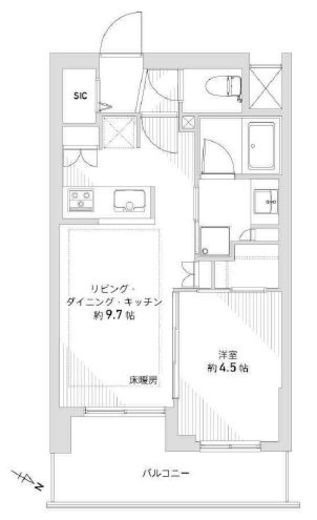 リシャール目黒碑文谷 3階 間取り図