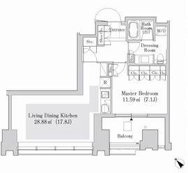 ラ・トゥール新宿ガーデン 2425 間取り図