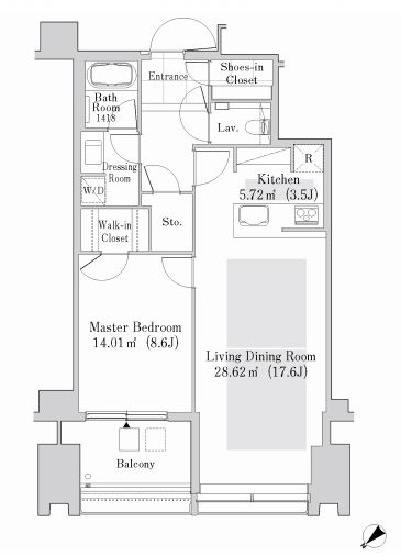ラ・トゥール新宿ガーデン 2421 間取り図
