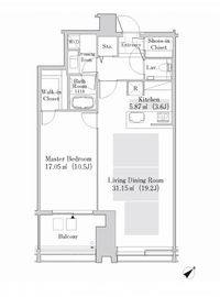 ラ・トゥール新宿ガーデン 2407 間取り図