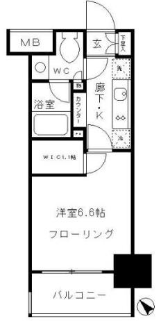 ピアース乃木坂 5階 間取り図