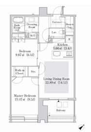 ラ・トゥール新宿ガーデン 3705 間取り図