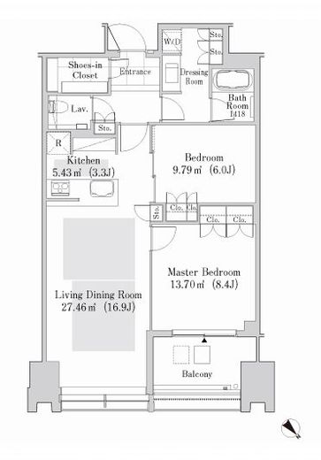 ラ・トゥール新宿ガーデン 3014 間取り図