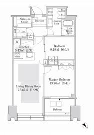 ラ・トゥール新宿ガーデン 3514 間取り図