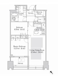 ラ・トゥール新宿ガーデン 3714 間取り図