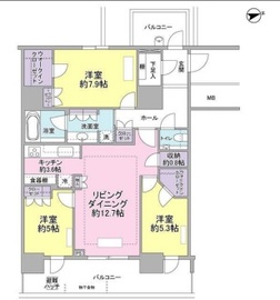 ブランズ麻布狸穴町 10階 間取り図