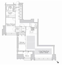 ラ・トゥール新宿ガーデン 3712 間取り図