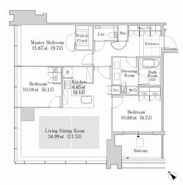 ラ・トゥール新宿ガーデン 2526 間取り図