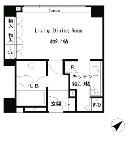 プレミスト赤坂檜町公園 205 間取り図
