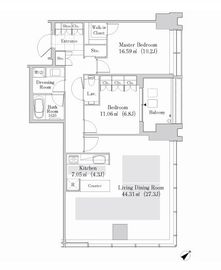 ラ・トゥール新宿ガーデン 2511 間取り図