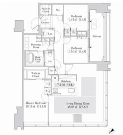 ラ・トゥール新宿ガーデン 2601 間取り図