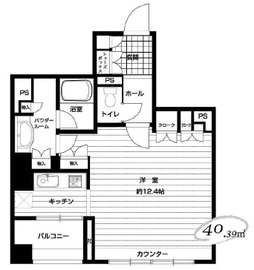 パークアクシス白金台南 4階 間取り図