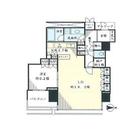 ワールドシティタワーズ ブリーズタワー 25階 間取り図