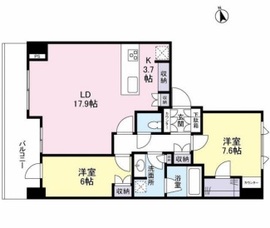 ブランズ麻布狸穴町 6階 間取り図