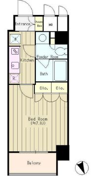 リエゾン銀座一丁目 502 間取り図