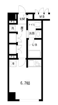 KDXレジデンス駒沢公園 505 間取り図