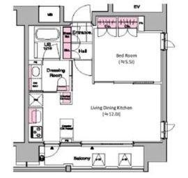 オリーブ麻布十番 601 間取り図