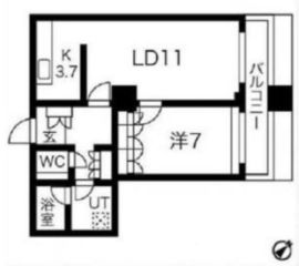 グランパークハイツ 502 間取り図