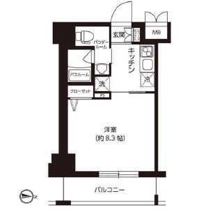 レクシード両国駅前 208 間取り図
