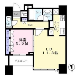 白金タワー 9階 間取り図