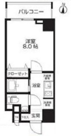 ラクラス両国 202 間取り図