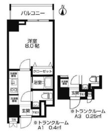 ラクラス両国 502 間取り図