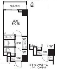 ラクラス両国 405 間取り図