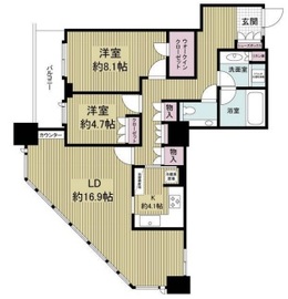 白金タワー 11階 間取り図