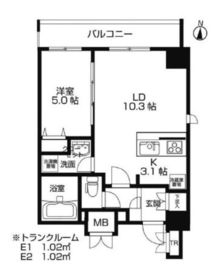 ラクラス両国 703 間取り図