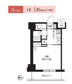 レクシード両国駅前 1106 間取り図