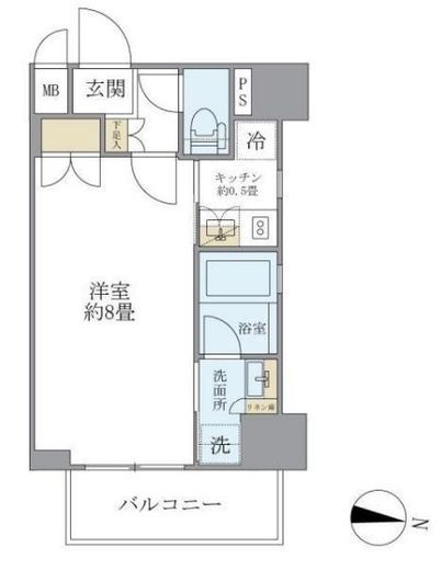 レクシード両国駅前 409 間取り図