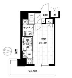 レクシード両国駅前 804 間取り図