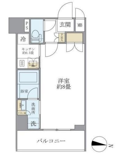 レクシード両国駅前 1105 間取り図