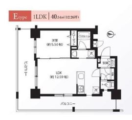 レクシード両国駅前 403 間取り図