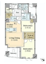 プラウド南麻布 3階 間取り図