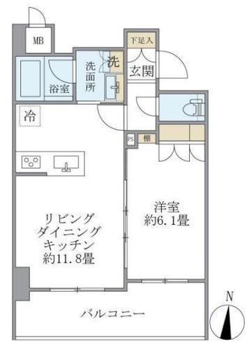 レクシード両国駅前 302 間取り図