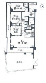 ザ・パークハウス代沢 1階 間取り図