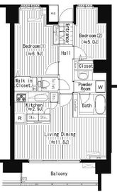 プライムアーバン東中野コート (PRIME URBAN 東中野 COURT) 111 間取り図