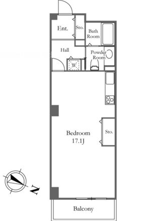 アクティ目黒駅前 1号棟 703 間取り図