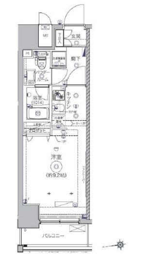 クレイシア秋葉原 4階 間取り図