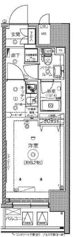 クレイシア秋葉原 4階 間取り図