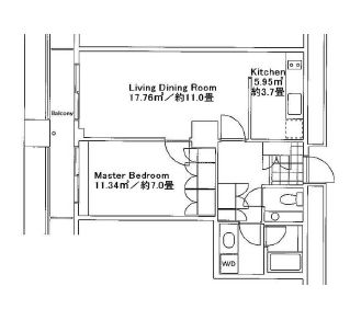 グランパークハイツ 607 間取り図