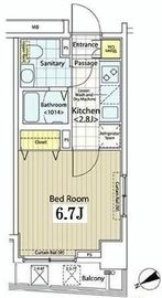 カスタリア銀座2 208 間取り図