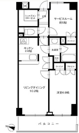 Feel A 飯田橋 1階 間取り図