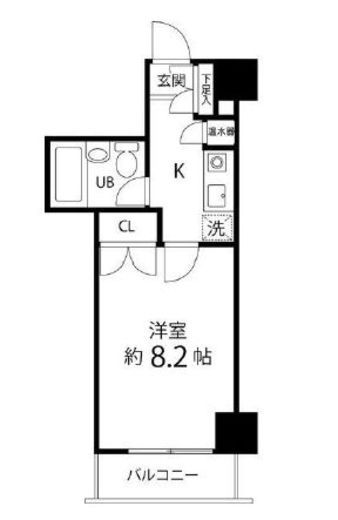 ハイリーフ芝大門 506 間取り図