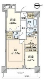 勝どきビュータワー 39階 間取り図